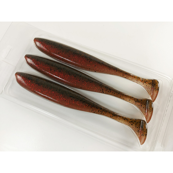 Силікон Keitech Easy Shiner 6.5" (3 шт/упак), колір:404 red crawdad, Довжина силікону: 6.5" (16.5 см), Колір силікону: 404 Red Crawdad, фото , изображение 18