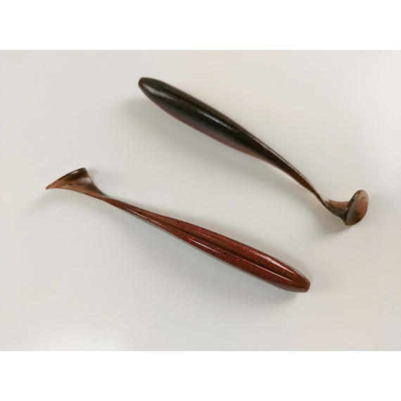 Силікон Keitech Easy Shiner 6.5" (3 шт/упак), колір:404 red crawdad, Довжина силікону: 6.5" (16.5 см), Колір силікону: 404 Red Crawdad, фото , изображение 6