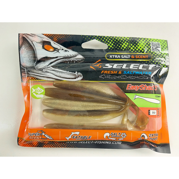 Силікон Select Easy Shad 5" #302 (5 шт / уп), Довжина силікону: 5" (12.7 см), Колір силікону: 302, фото , изображение 10