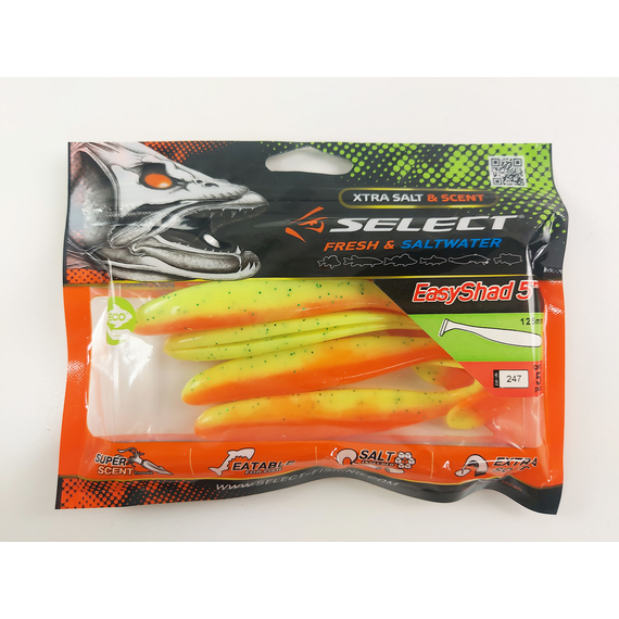 Силікон Select Easy Shad 5" #247 (5 шт / уп), Довжина силікону: 5" (12.7 см), Колір силікону: 247, фото , изображение 10