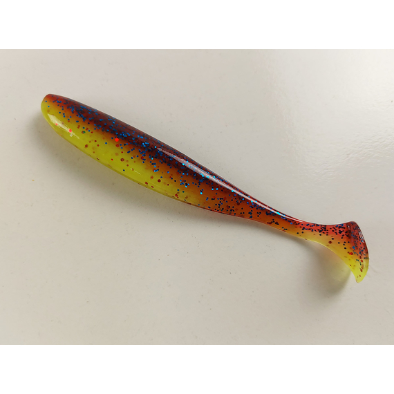 Силікон Keitech Easy Shiner 3.5" (7 шт/уп), колір:ea#15 grape chart red flk, Довжина силікону: 3.5" (8.9 см), Колір силікону: ea#15 grape chart red flk, фото , изображение 3