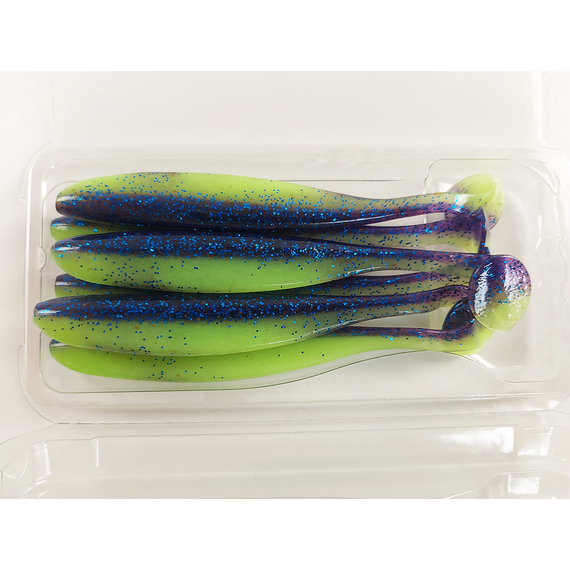 Силікон Keitech Easy Shiner 4.5" (6 шт/упак), колір:pal#06 violet lime berry, Довжина силікону: 4.5" (11.4 см), Колір силікону: PAL#06 Violet Lime Berry, фото , изображение 9