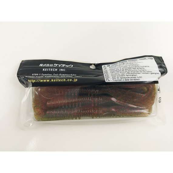 Силікон Keitech Mad Wag 7" (6 шт/упак), колір:208 watermelon pp. red, Довжина силікону: 7" (17.8 см), Колір силікону: 208 Watermelon PP. Red, фото , изображение 10