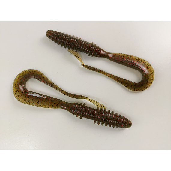 Силікон Keitech Mad Wag 7" (6 шт/упак), колір:208 watermelon pp. red, Довжина силікону: 7" (17.8 см), Колір силікону: 208 Watermelon PP. Red, фото , изображение 3