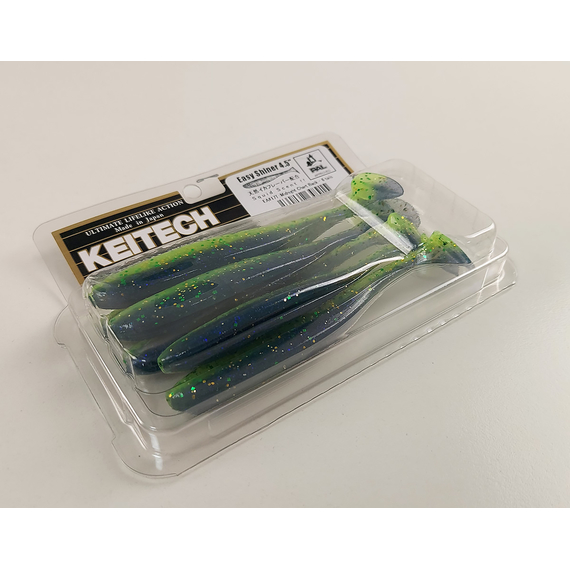 Силикон Keitech Easy Shiner 4.5" (6 шт/уп), цвет: ea#17 midnight chart back, Длина силикона: 4.5" (11.4 см), Расцветка силикона: EA#17 Midnight Chart Back, фото , изображение 9