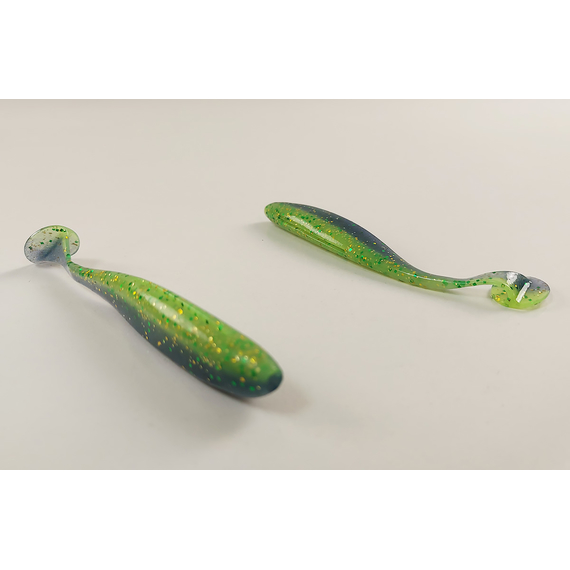 Силикон Keitech Easy Shiner 4.5" (6 шт/уп), цвет: ea#17 midnight chart back, Длина силикона: 4.5" (11.4 см), Расцветка силикона: EA#17 Midnight Chart Back, фото , изображение 6