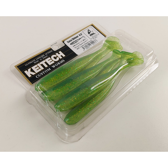 Силікон Keitech Easy Shiner 4.5" (6 шт/упак), колір:424 lime chartreuse, Довжина силікону: 4.5" (11.4 см), Колір силікону: 424 Lime Chartreuse, фото , изображение 8