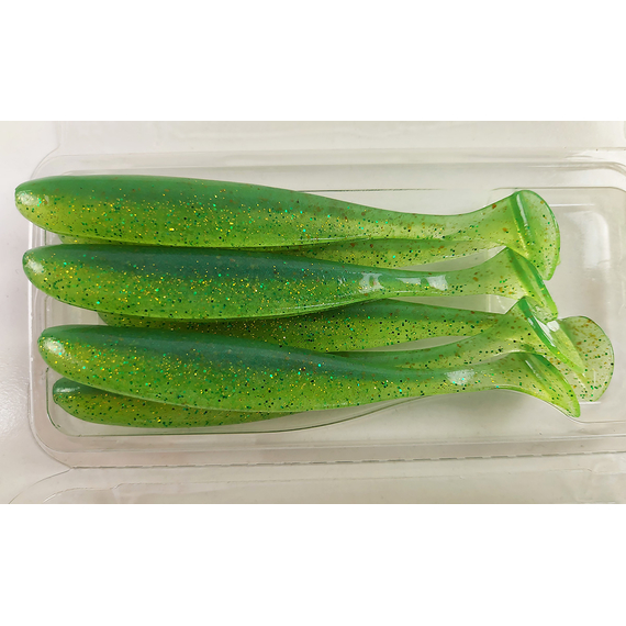 Силікон Keitech Easy Shiner 4.5" (6 шт/упак), колір:424 lime chartreuse, Довжина силікону: 4.5" (11.4 см), Колір силікону: 424 Lime Chartreuse, фото , изображение 7