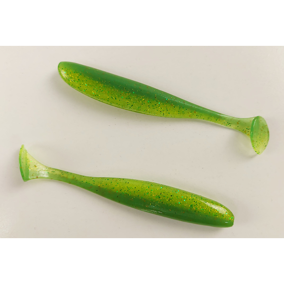 Силікон Keitech Easy Shiner 4.5" (6 шт/упак), колір:424 lime chartreuse, Довжина силікону: 4.5" (11.4 см), Колір силікону: 424 Lime Chartreuse, фото , изображение 4