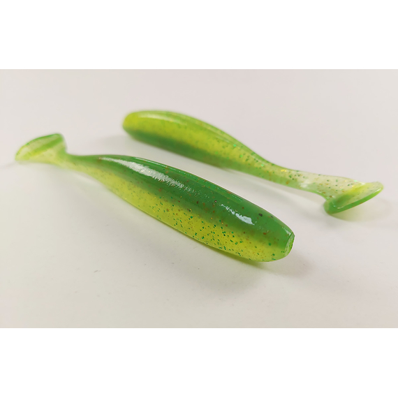 Силікон Keitech Easy Shiner 4.5" (6 шт/упак), колір:424 lime chartreuse, Довжина силікону: 4.5" (11.4 см), Колір силікону: 424 Lime Chartreuse, фото , изображение 6