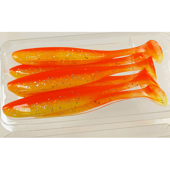 Силікон Keitech Easy Shiner 4.5" (6 шт/упак), колір:pal#04 sun shine lemon, Довжина силікону: 4.5" (11.4 см), Колір силікону: PAL#04 Sun Shine Lemon, фото , изображение 9