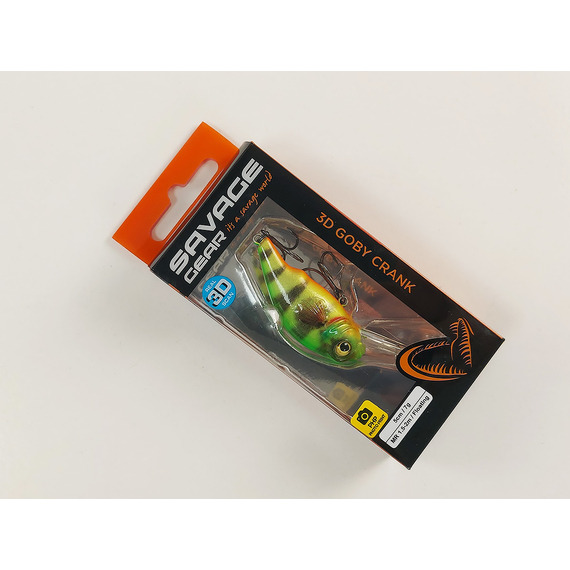 Воблер Savage Gear 3D Goby Crank Bait 50F 50mm 7.0g UV Firetiger, Размер/Вес: 50мм/7г, Цвет воблера: Firetiger UV, фото , изображение 2