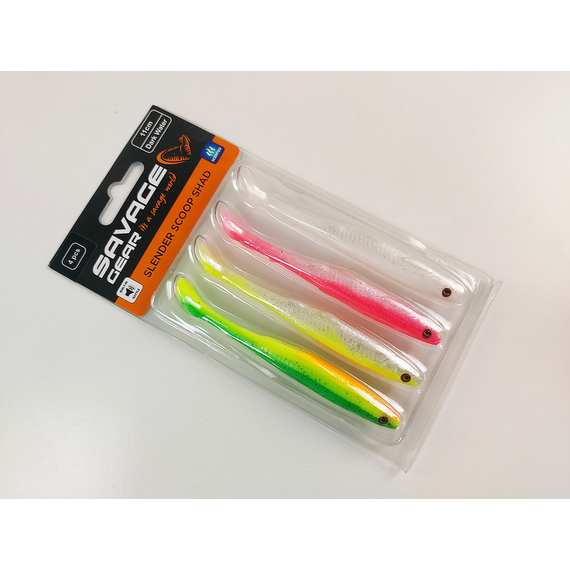 Силікон Savage Gear Slender Scoop Shad 110mm 7.0g Dark Water Mix (4 шт/уп), Довжина силікону: 110mm, Колір силікону: Dark Water Mix, фото , изображение 5