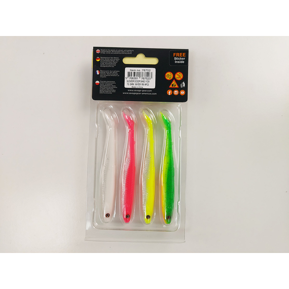 Силікон Savage Gear Slender Scoop Shad 110mm 7.0g Dark Water Mix (4 шт/уп), Довжина силікону: 110mm, Колір силікону: Dark Water Mix, фото , изображение 4