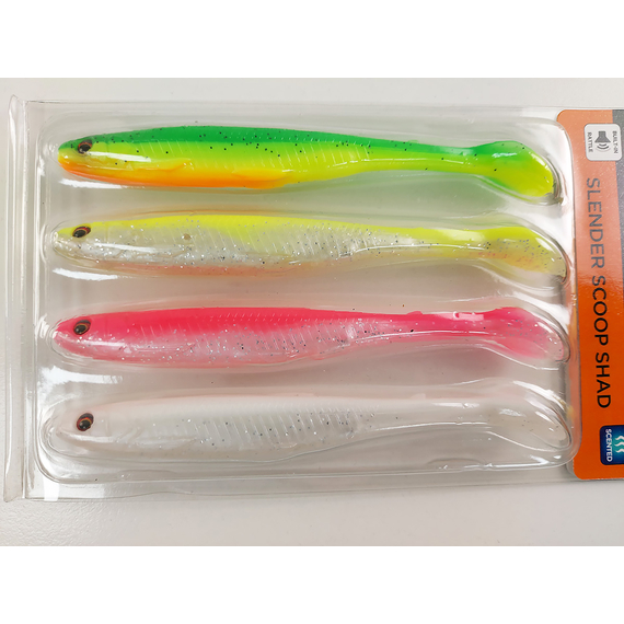 Силікон Savage Gear Slender Scoop Shad 110mm 7.0g Dark Water Mix (4 шт/уп), Довжина силікону: 110mm, Колір силікону: Dark Water Mix, фото , изображение 7