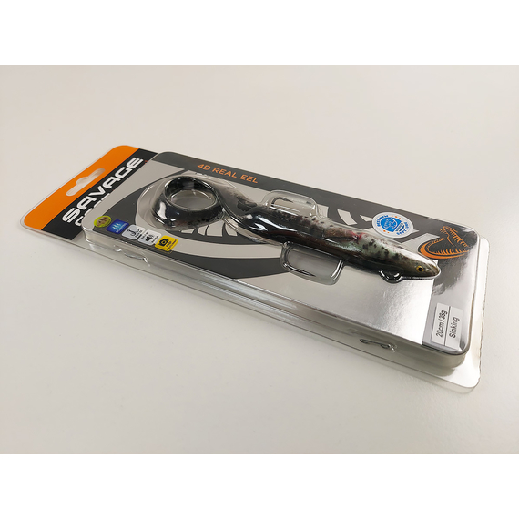 Силікон Savage Gear 4D Real Eel 200mm 38.0g Black/Green/Pearl PHP (поштучно), Довжина силікону: 200mm, Колір силікону: Black/Green/Pearl PHP, фото , изображение 4