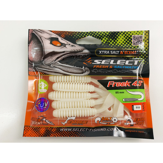 Силикон Select Freek 4.5" col.555 (5 шт/упак), Длина силикона: 4.5" (11.43 см), Расцветка силикона: 555, фото , изображение 10