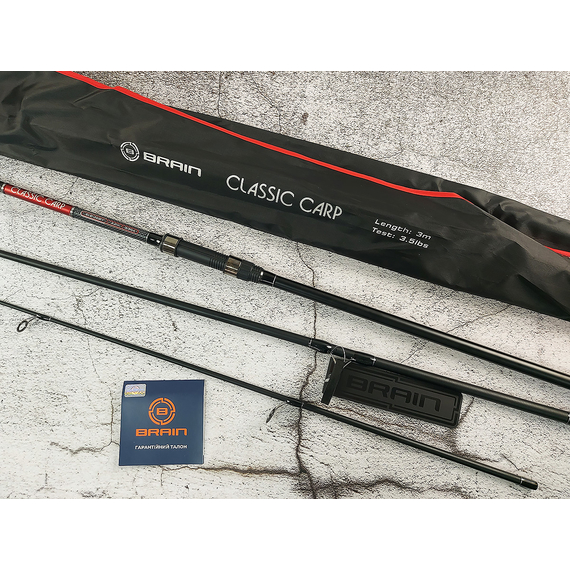 Удилище карповое Brain Classic Carp 3.00m 3.5lbs 3sec., Модель: 3.00m 3.5lbs, фото , изображение 11
