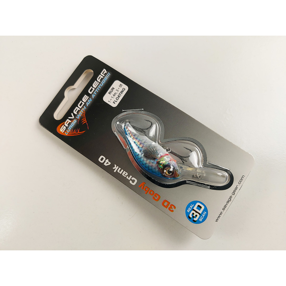 Воблер Savage Gear 3D Goby Crank Bait 40F 40mm 3.5g Blue/Silver, Розмір/Вага: 40мм/3.5г, Колір воблера: Blue Silver, фото , изображение 10