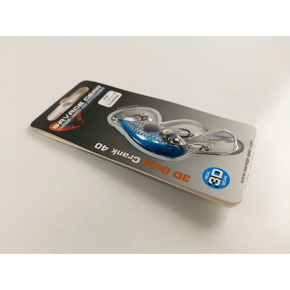Воблер Savage Gear 3D Goby Crank Bait 40F 40mm 3.5g Blue/Silver, Розмір/Вага: 40мм/3.5г, Колір воблера: Blue Silver, фото , изображение 9