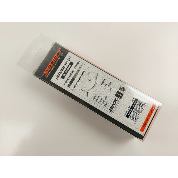 Воблер Select Insider 110SP 110mm 17.0g #34 (1.0-1.5m), Размер/Вес: 110mm/17g, Цвет воблера: col.34, фото , изображение 8