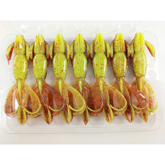 Силикон Keitech Crazy Flapper 3.6" (7 шт/уп), цвет: ea#15 grape chart red flk, Длина силикона: 3.6" (9.1 см), Расцветка силикона: ea#15 grape chart red flk, фото , изображение 7