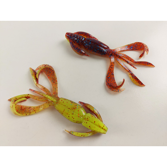 Силикон Keitech Crazy Flapper 3.6" (7 шт/уп), цвет: ea#15 grape chart red flk, Длина силикона: 3.6" (9.1 см), Расцветка силикона: ea#15 grape chart red flk, фото , изображение 4