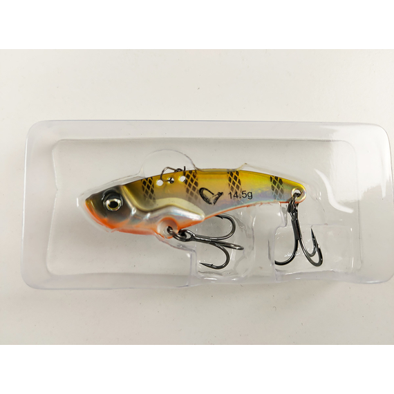 Цикада Savage Gear Vib Blade 55mm 14.5g Olive Silver Stripes, фото , изображение 4