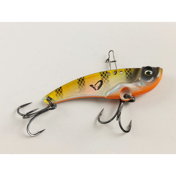 Цикада Savage Gear Vib Blade 55mm 14.5g Olive Silver Stripes, фото , изображение 9