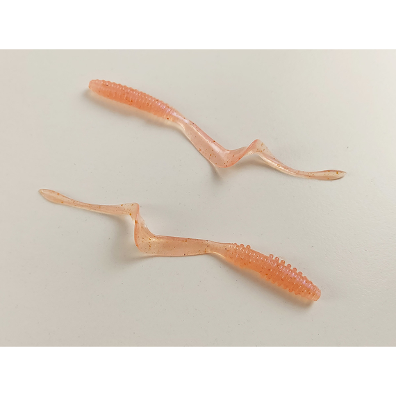 Силікон Keitech Mad Wag Mini 3.5" (10 шт/упак), колір:011 natural pink, Довжина силікону: 3.5" (8.9 см), Колір силікону: 011 Natural Pink, фото , изображение 6