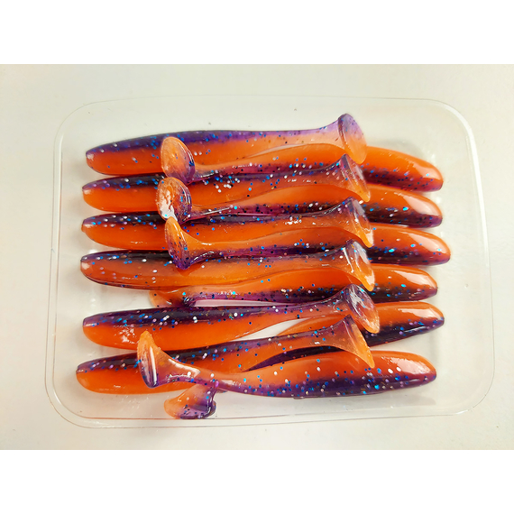 Силікон Keitech Easy Shiner 2" (12 шт/упак), колір:pal#09 violet fire, Довжина силікону: 2" (5.1 см), Колір силікону: PAL#09 Violet Fire, фото , изображение 7