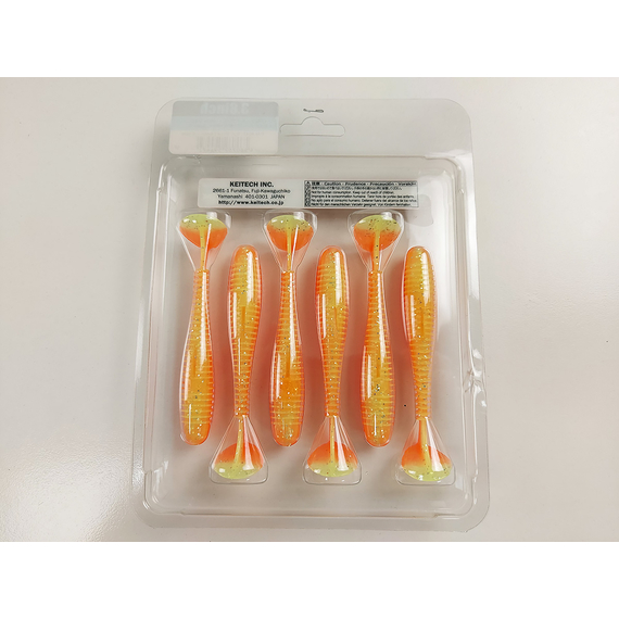 Силікон Keitech Swing Impact FAT 3.8" (6 шт/упак), колір:pal#04 sun shine lemon, Довжина силікону: 3.8" (9.7 см), Колір силікону: PAL#04 Sun Shine Lemon, фото , изображение 9