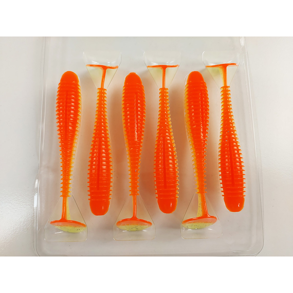 Силікон Keitech Swing Impact FAT 3.8" (6 шт/упак), колір:pal#04 sun shine lemon, Довжина силікону: 3.8" (9.7 см), Колір силікону: PAL#04 Sun Shine Lemon, фото , изображение 10