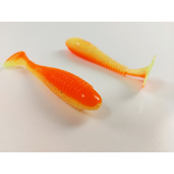 Силікон Keitech Swing Impact FAT 3.8" (6 шт/упак), колір:pal#04 sun shine lemon, Довжина силікону: 3.8" (9.7 см), Колір силікону: PAL#04 Sun Shine Lemon, фото , изображение 6