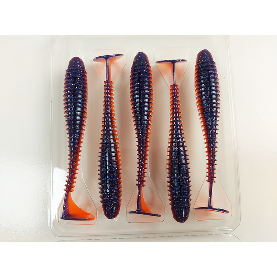 Силікон Keitech Swing Impact FAT 4.8" (5 шт/уп), колір:pal#09 violet fire, Довжина силікону: 4.8" (12.2 см), Колір силікону: PAL#09 Violet Fire, фото , изображение 7