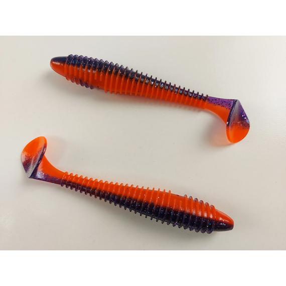 Силікон Keitech Swing Impact FAT 4.8" (5 шт/уп), колір:pal#09 violet fire, Довжина силікону: 4.8" (12.2 см), Колір силікону: PAL#09 Violet Fire, фото , изображение 4