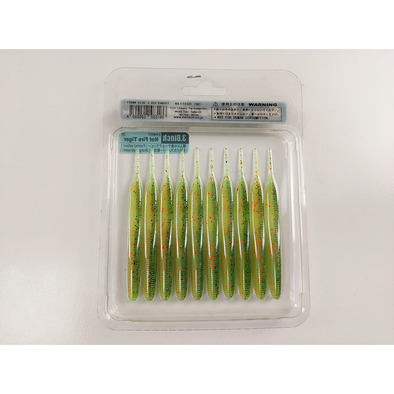 Силикон Keitech Sexy Impact 3.8" (10 шт/упак) ц:ea#05 hot fire tiger, Длина силикона: 3.8" (9.7 см), Расцветка силикона: EA#05 Hot Fire Tiger, фото , изображение 9