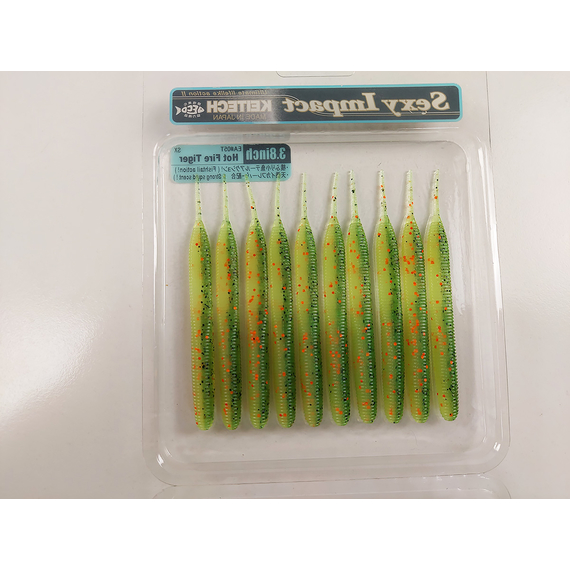 Силикон Keitech Sexy Impact 3.8" (10 шт/упак) ц:ea#05 hot fire tiger, Длина силикона: 3.8" (9.7 см), Расцветка силикона: EA#05 Hot Fire Tiger, фото , изображение 11