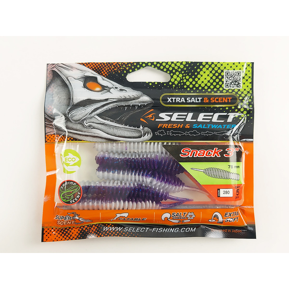 Силікон Select Snack 3" #280 (5 шт / уп), Довжина силікону: 3" (7.8 см), Колір силікону: 280, фото , изображение 9