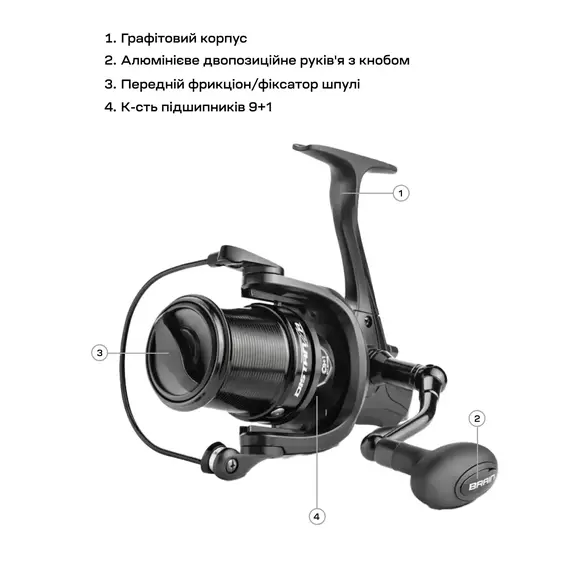 Котушка Brain Distanza 7000S (9+1 підшип.), низькопрофільна шпуля, 4.7:1, Розмір шпулі: 7000S, фото , изображение 11