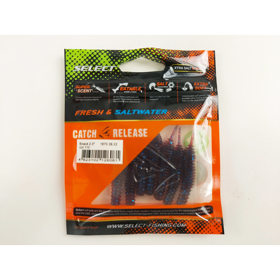 Силікон Select Snack 2.0" col.110 (7 шт/пак), Довжина силікону: 2" (5.2 см), Колір силікону: 110, фото , изображение 10