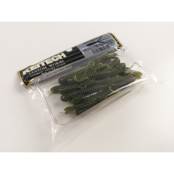 Силікон Keitech Hog Impact 3.5" (10 шт/упак), колір:102 watermelon pp., Довжина силікону: 3.5" (8.9 см), Колір силікону: 102 Watermelon PP, фото , изображение 8