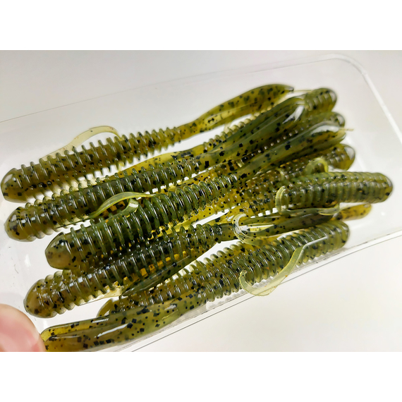 Силікон Keitech Hog Impact 3.5" (10 шт/упак), колір:102 watermelon pp., Довжина силікону: 3.5" (8.9 см), Колір силікону: 102 Watermelon PP, фото , изображение 7