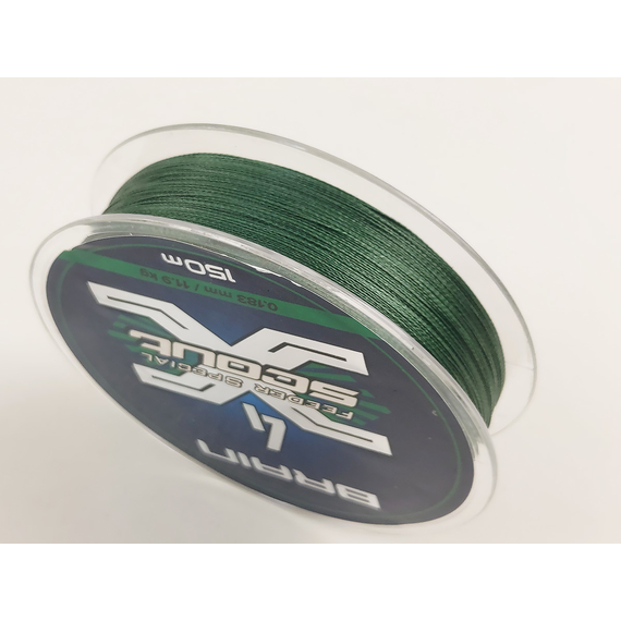 Шнур Brain Scout 4X 150m (deep green) 0.183мм 11.9kg, Діаметр: 0.183mm, Колір: deep green, фото , изображение 12