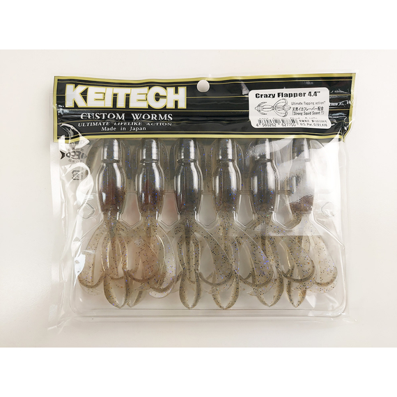 Силікон Keitech Crazy Flapper 4.4" (6 шт/упак), колір: 440 electric shad, Довжина силікону: 4.4" (11.2 см), Колір силікону: 440 Electric Shad, фото , изображение 9