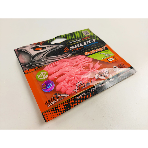 Силікон Select Sexy Shrimp 3" col.PA44 (7 шт/упак), Довжина силікону: 3" (7.62 см), Колір силікону: PA44, фото , изображение 7