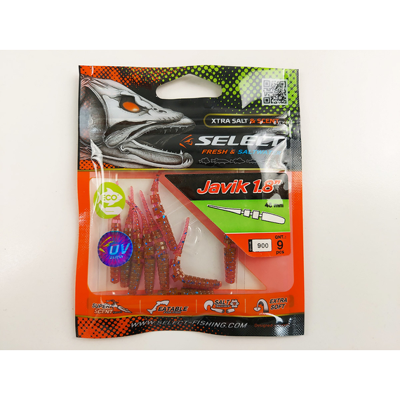 Силікон Select Javik 1.8" col.900 (9 шт/упак), Довжина силікону: 1.8" (4.57 см), Колір силікону: 900, фото , изображение 9