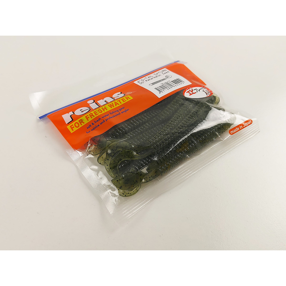 Силікон Reins G-Tail Saturn 4" 001 Watermelon Seed (12шт/уп), Довжина силікону: 4.0" (10,16 см), Колір силікону: 001 Watermelon Seed, фото , изображение 2