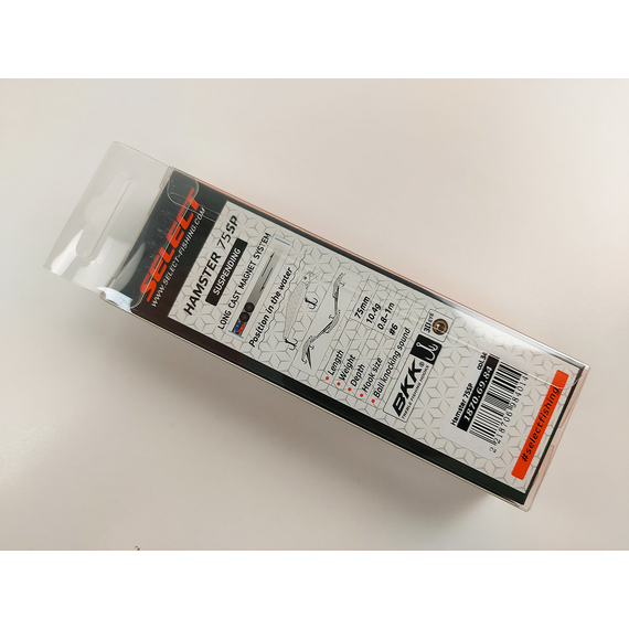 Воблер Select Hamster 75SP 75mm 10.4g #34 (0.8-1.0m), Размер/Вес: 75mm/10g, Цвет воблера: col.34, фото , изображение 8