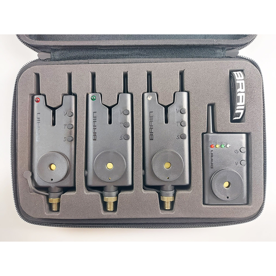 Набір сигналізаторів Brain B-1 3+1 Wireless (пейджер + кейс, 6 рівнів чутливості, гніздо під свінгери), фото , изображение 8